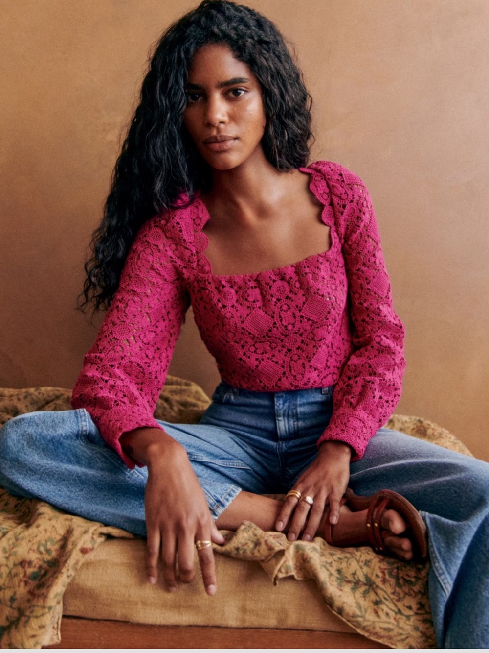 Sezane Alvere Blouse - peony